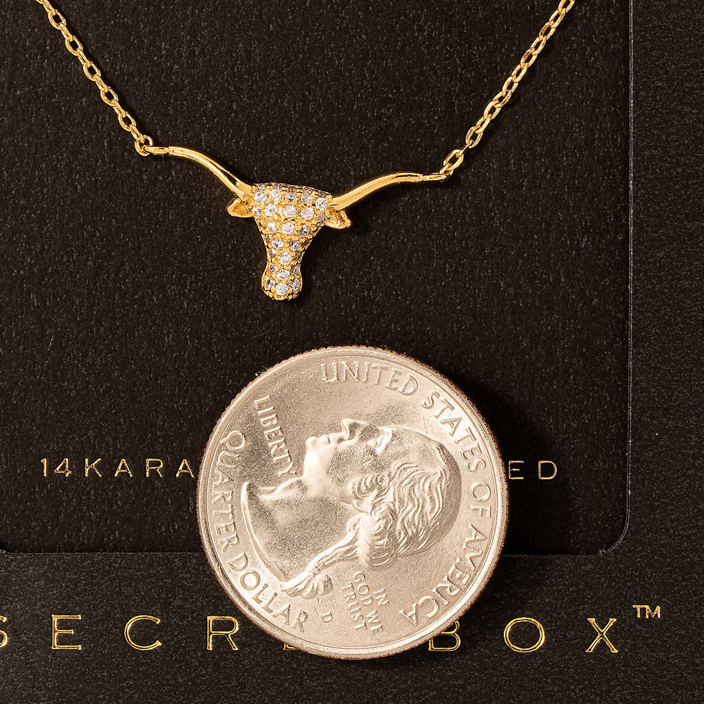 Fame Accessories Stud Bull Head Pendant Necklace