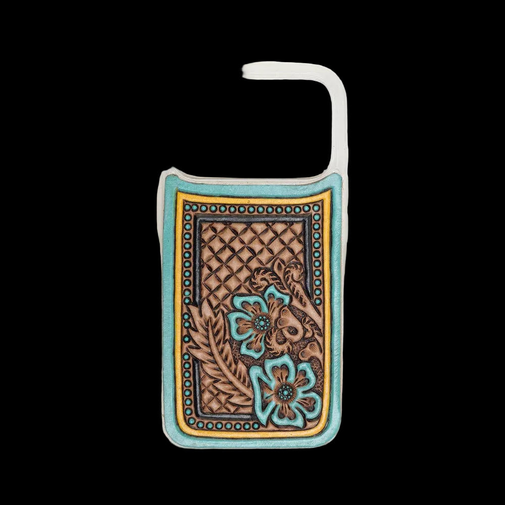 Latticeforge Handtooled iPhone 17 Pro Mobile Case: Handtooled