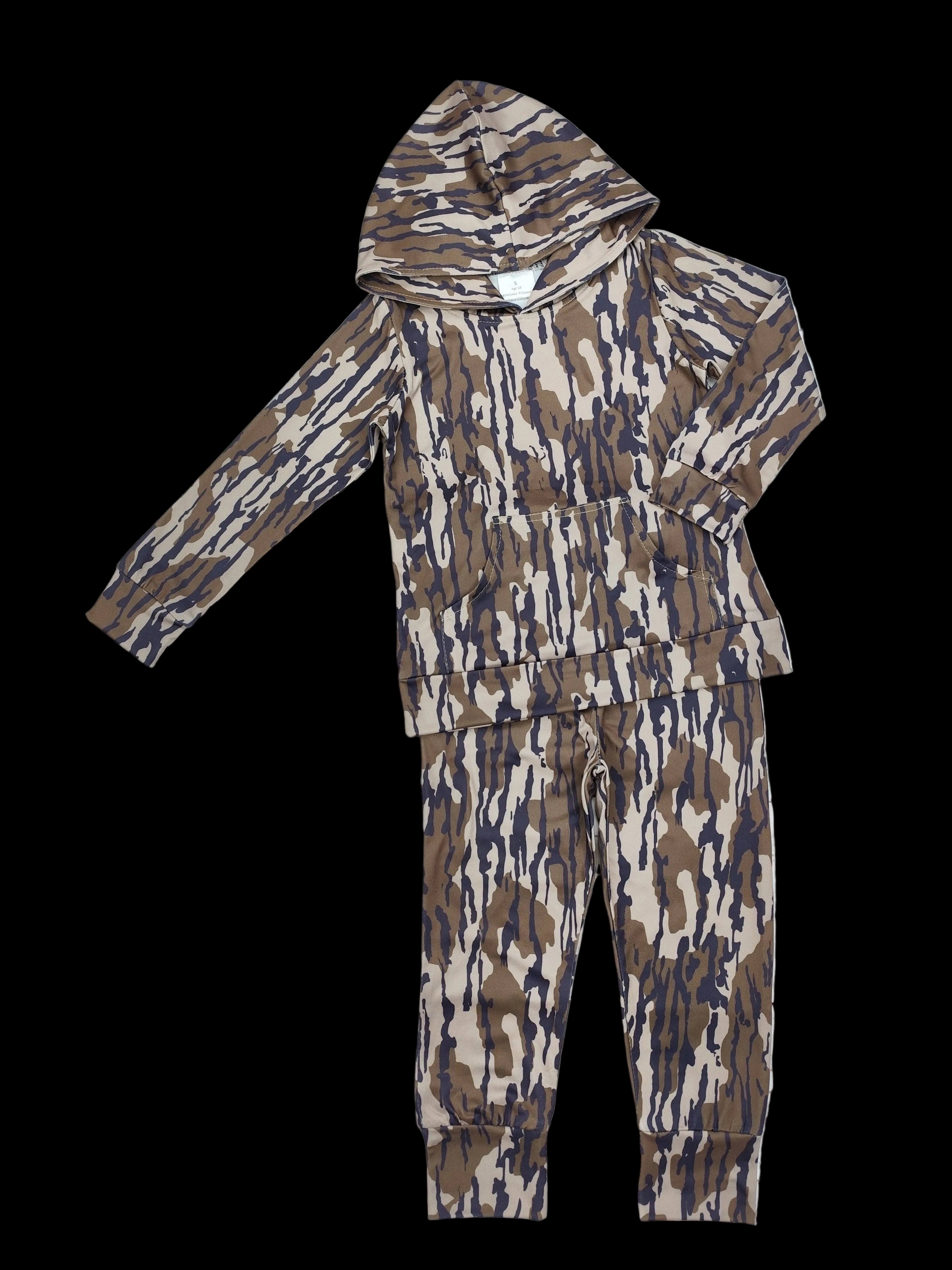 Sassy Kids Palace Boys Camouflage Print Hunting Pants Set
