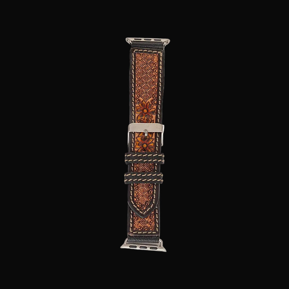 Tyler Springs Hand-Tooled Leather Watchband