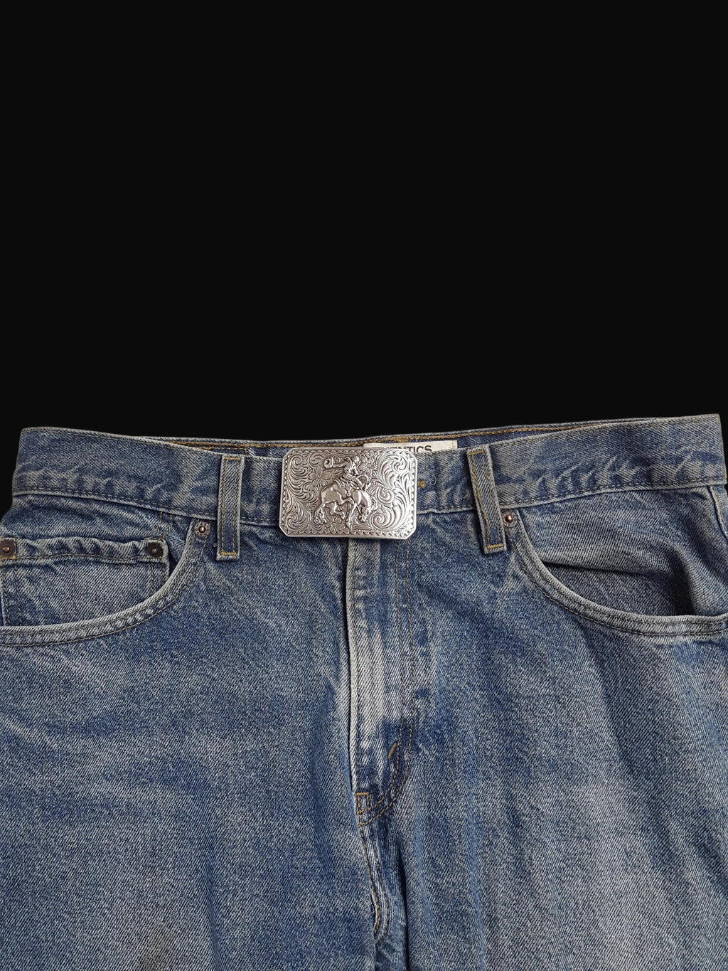 Axesoria West Western Silver Rodeo Belt Buckle