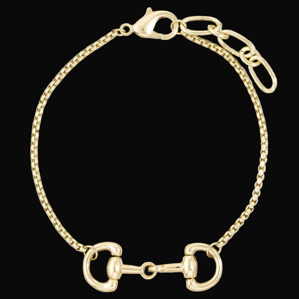 Anarchy Street Horse Bit Charm Box Chain Dainty Bracelet