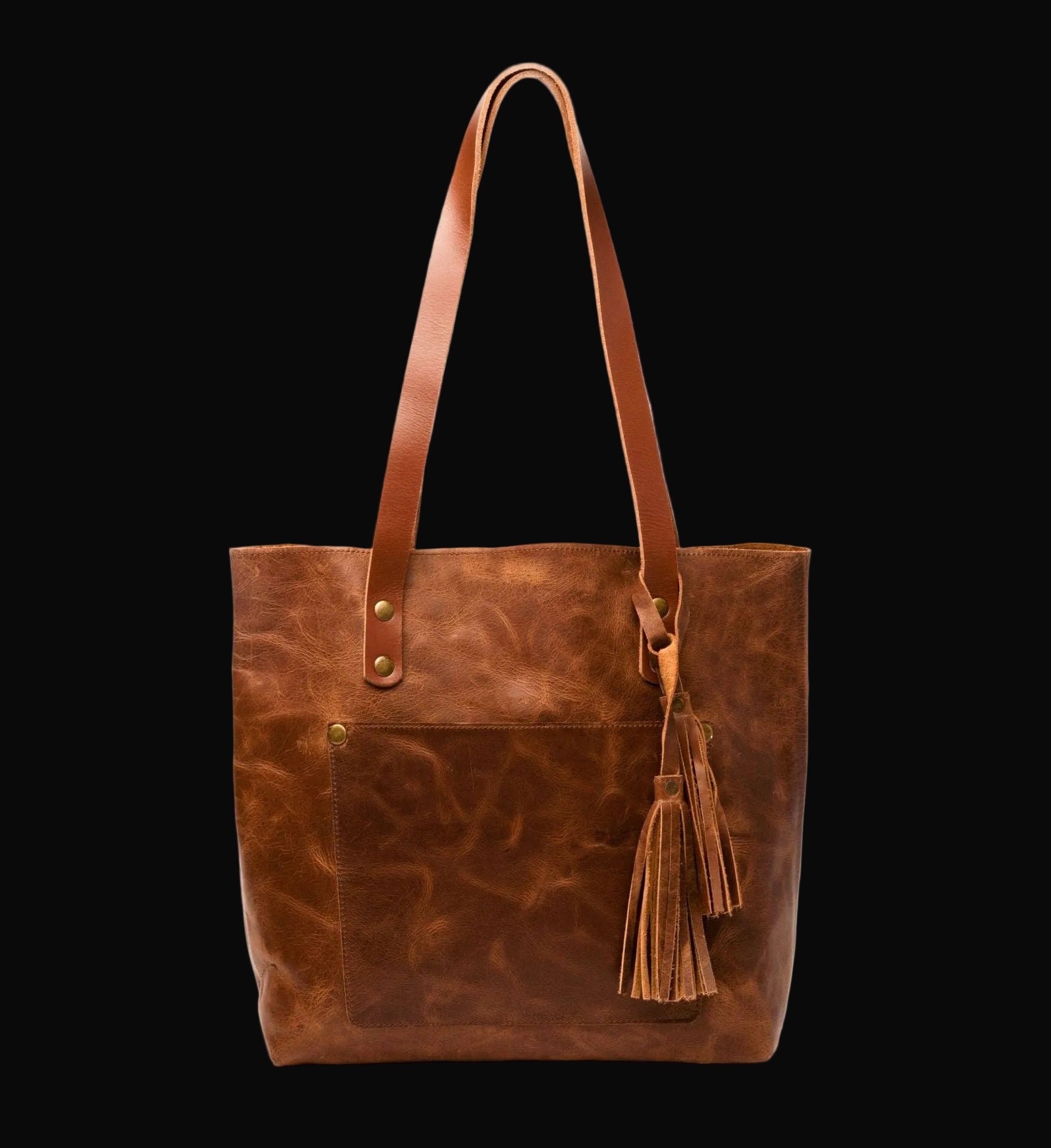 Hides Classic Leather Tote: Saddle Brown
