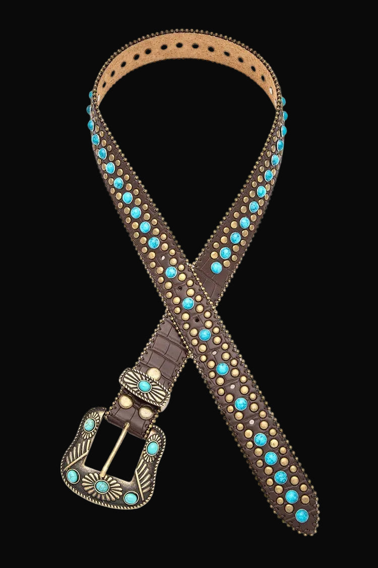 Turquoise Pave Western Belt