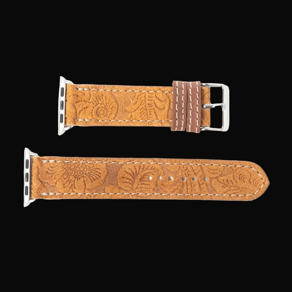 Saddleback Trail Watch Band in Brown: Brown