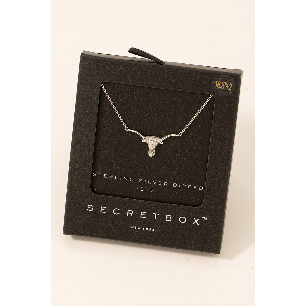 Fame Accessories Stud Bull Head Pendant Necklace