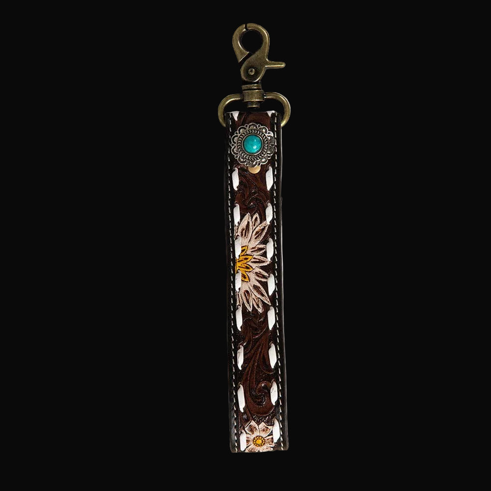Eagle Range Hand-Tooled Key Fob