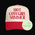 Hot Cowgirl Summer Trucker Cap: Red