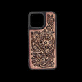 Eagle's Nest Phone Case for iPhone 15 Pro Max: Hand-Tooled