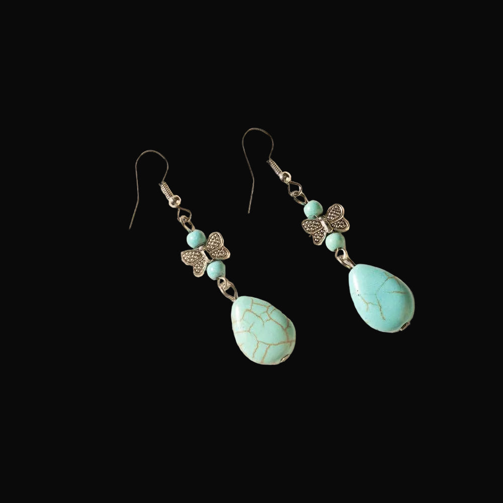 Guardian Spirits Drop Earrings in Soft Teal: Soft Teal