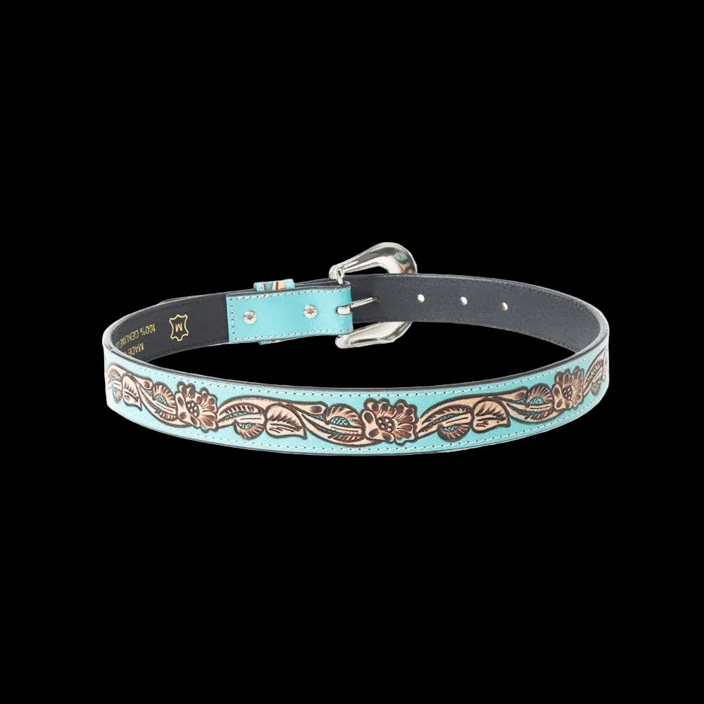 Jenson Hill Kid's Belt In Turquoise: Turquoise