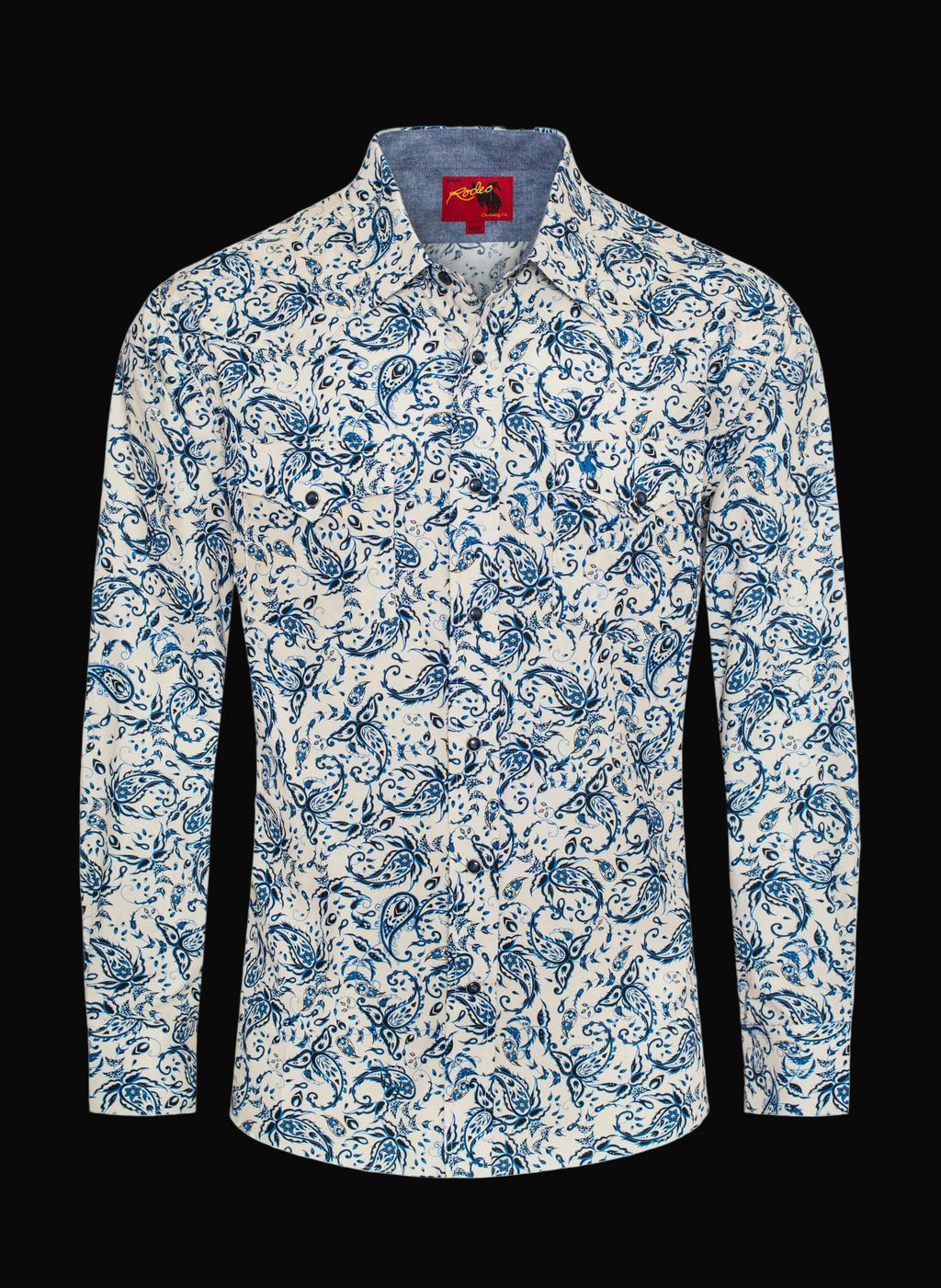 Men's Western Pearl Snap Print Shirt
