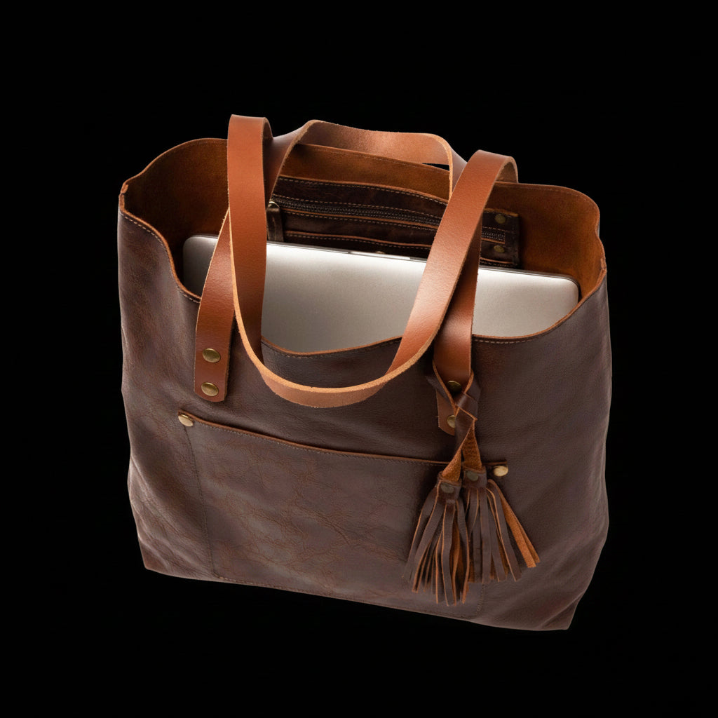Hides Classic Leather Tote: Coffee Brown