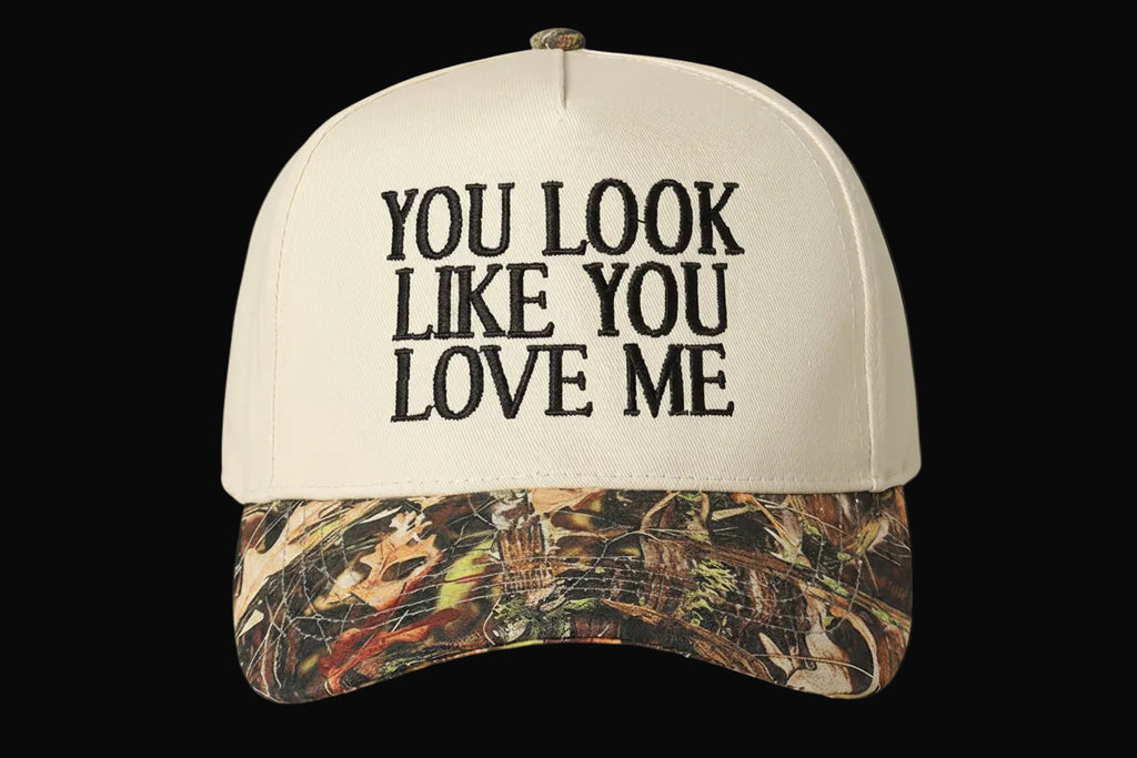 Fashion City You Look Like You Love Me Embroidery Camo Trucker: Camo/Black