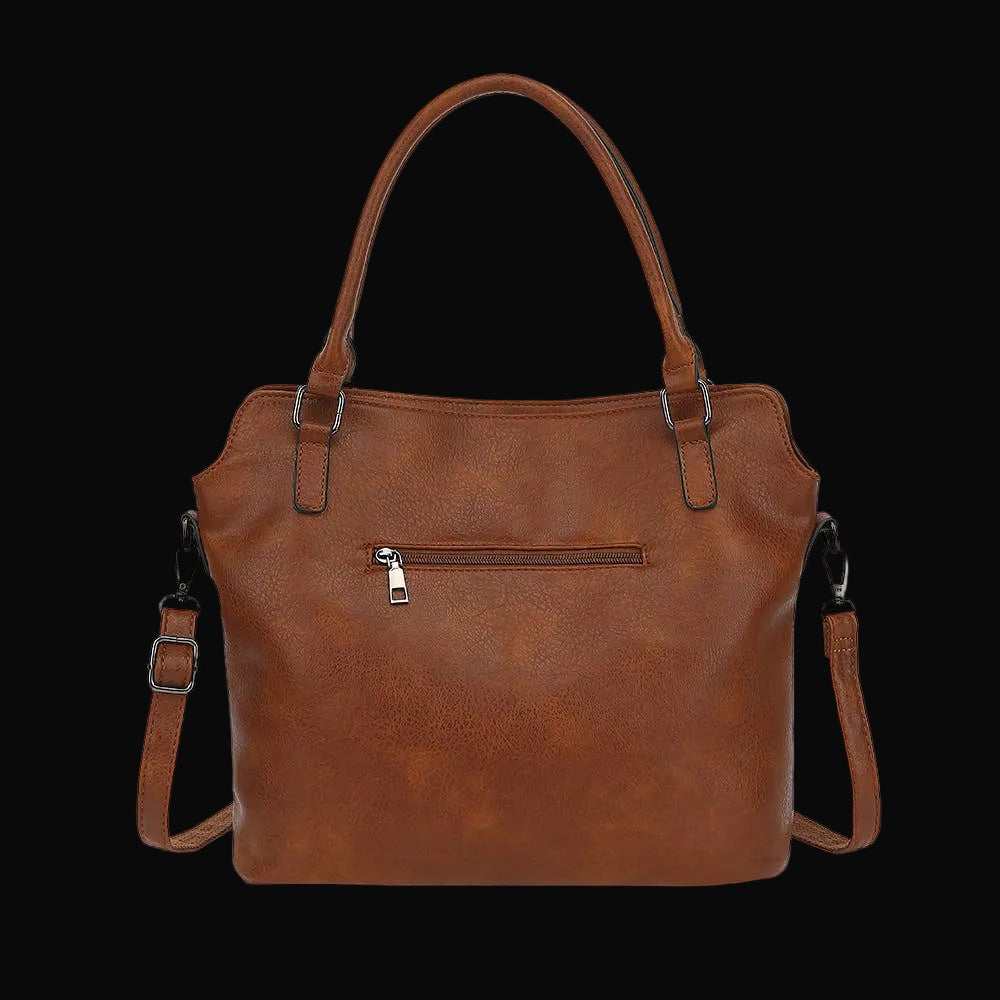 Desheng Cow Print Crossbody Sling Bag with Coin Purse: Brown