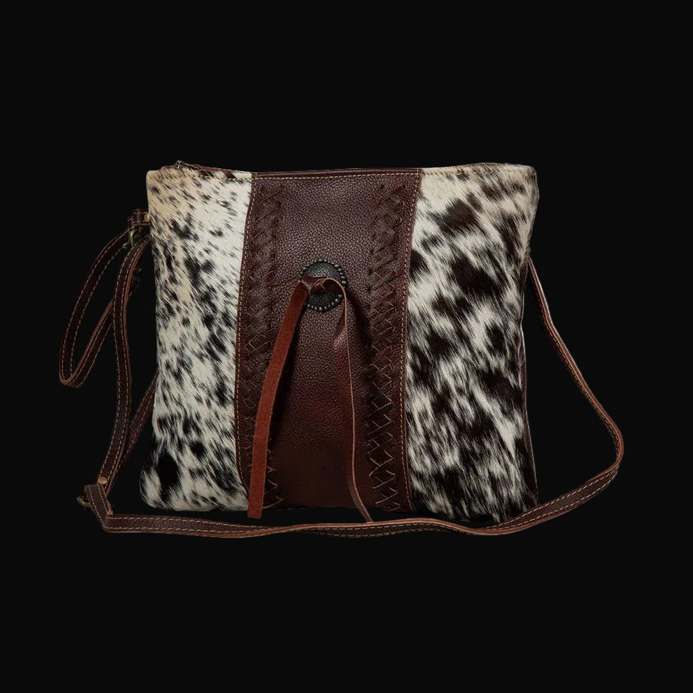 Myra Rosalinda Cross Stitched Leather & Hairon Bag