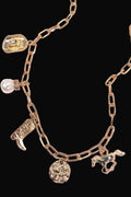 Western Gold Charm Necklace