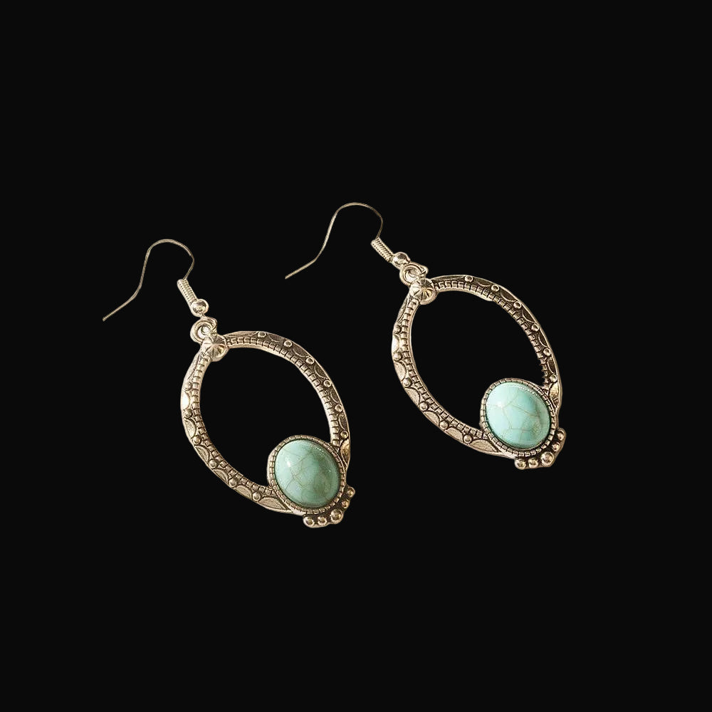 Crescent Sky Earrings in Moon Blue: Moon Blue