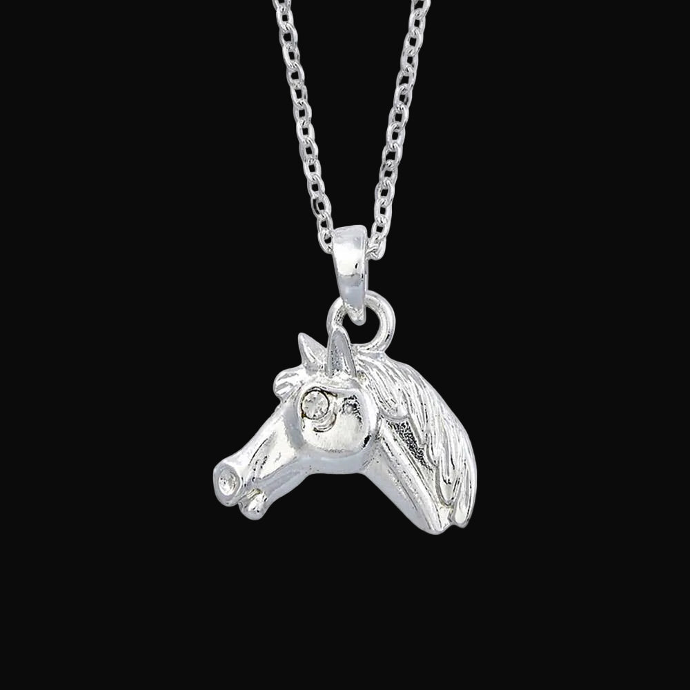 Western Express Horse Head Necklace in Cowboy Hat Gift Box