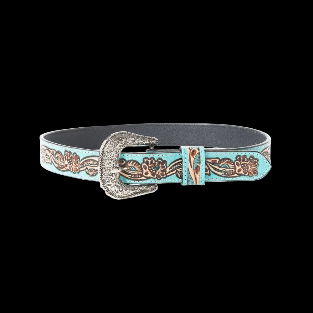 Jenson Hill Kid's Belt In Turquoise: Turquoise