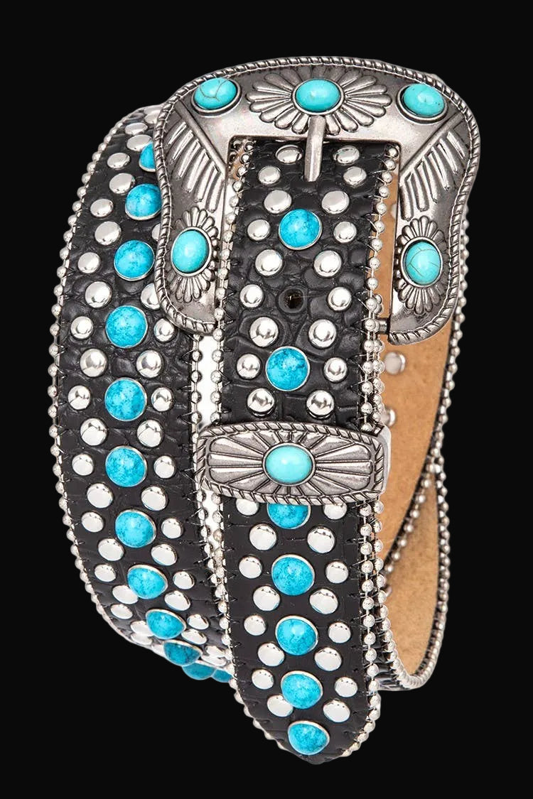 Turquoise Pave Western Belt