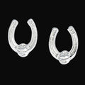 Western Express Horseshoe Earrings in Cowboy Hat Gift Box