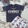 Buckin Baby Wholesale Kids Cowboy It's In My DNA T-Shirt: Charcoal Grey