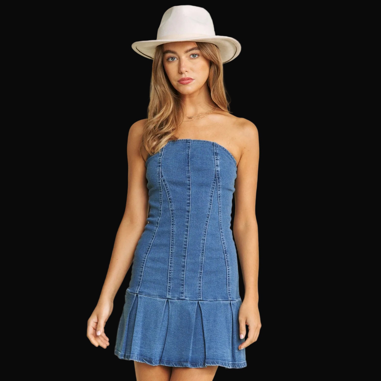 Denim Sleeveless Mini Dress